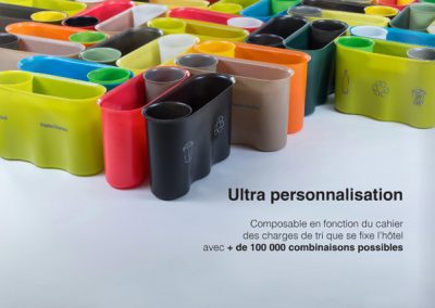 Design bins for hotel rooms