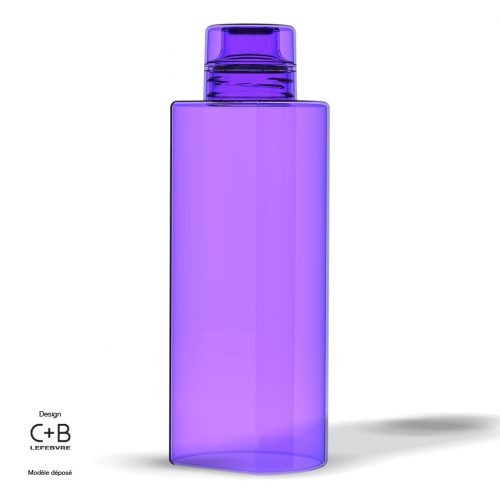 bouteille d'eau personnalisable Cylindre Cut, fabrication française en plastique recyclable