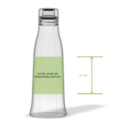 bouteille réutilisable et personnalisable en plastique recyclable