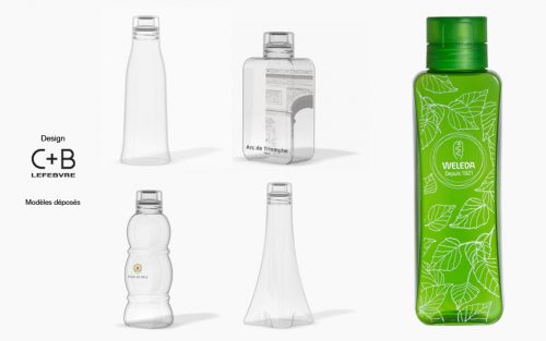bouteilles nomades en pet, design C+B Lefebvre pour my eco design