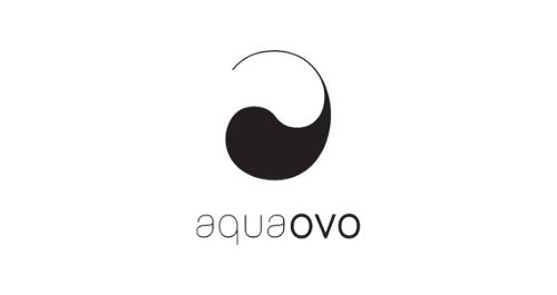 logo aquaovo, marque de filtration de l'eau du robinet