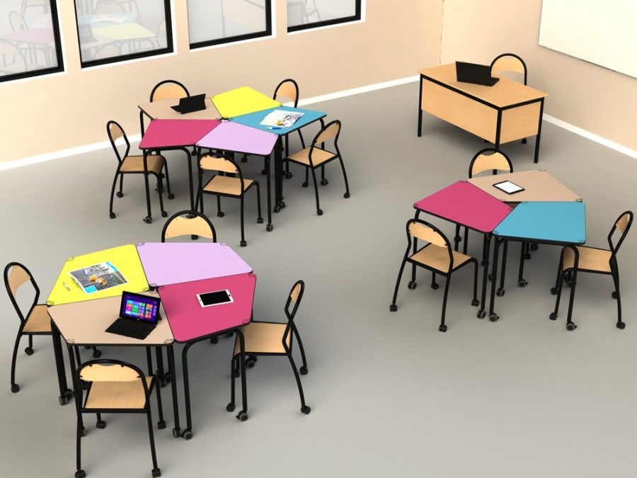 School design tables for active pedagogy