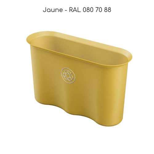 corbeille de tri jaune SELECTIBOX made in France pour collecter ses déchets 