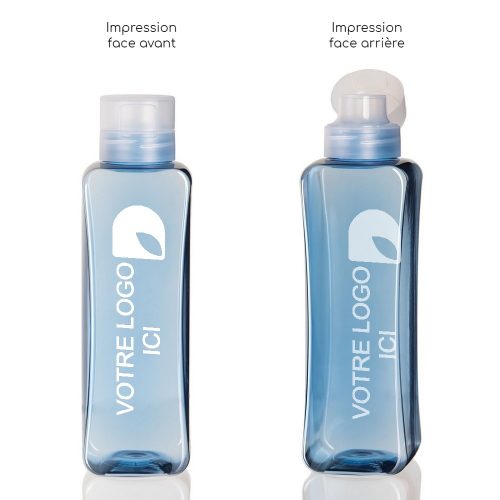 Blue Acquadri personalized bottles, 1 side personalization