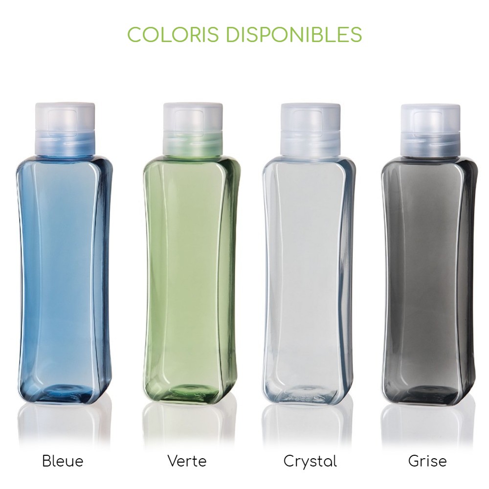Personalized bottles made in France, choice of colors among the standards