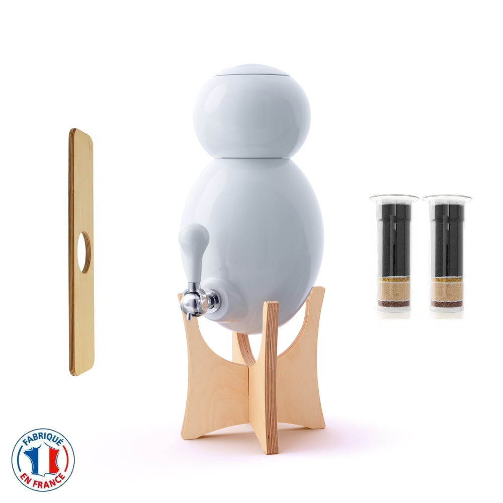 Fontaine à eau avec filtre et kit de démarrage, édition Aquaovo